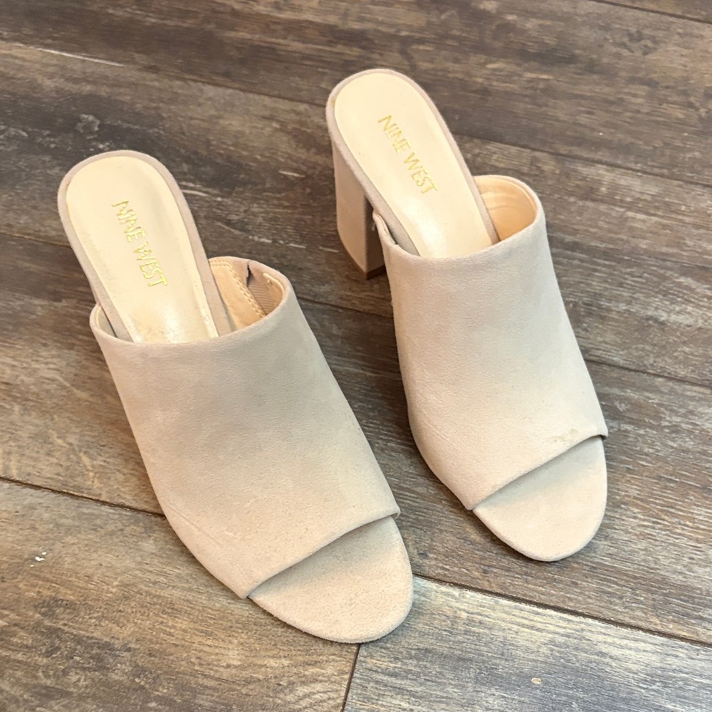Nine West Women's Beige Mules